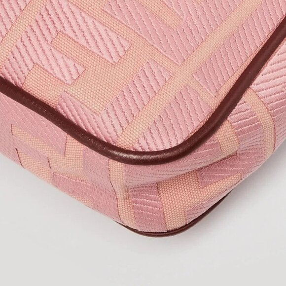 Fendi Pink FF Cotton Canvas Medium Baguette Bag - 8BR600 - Picture 4 of 11